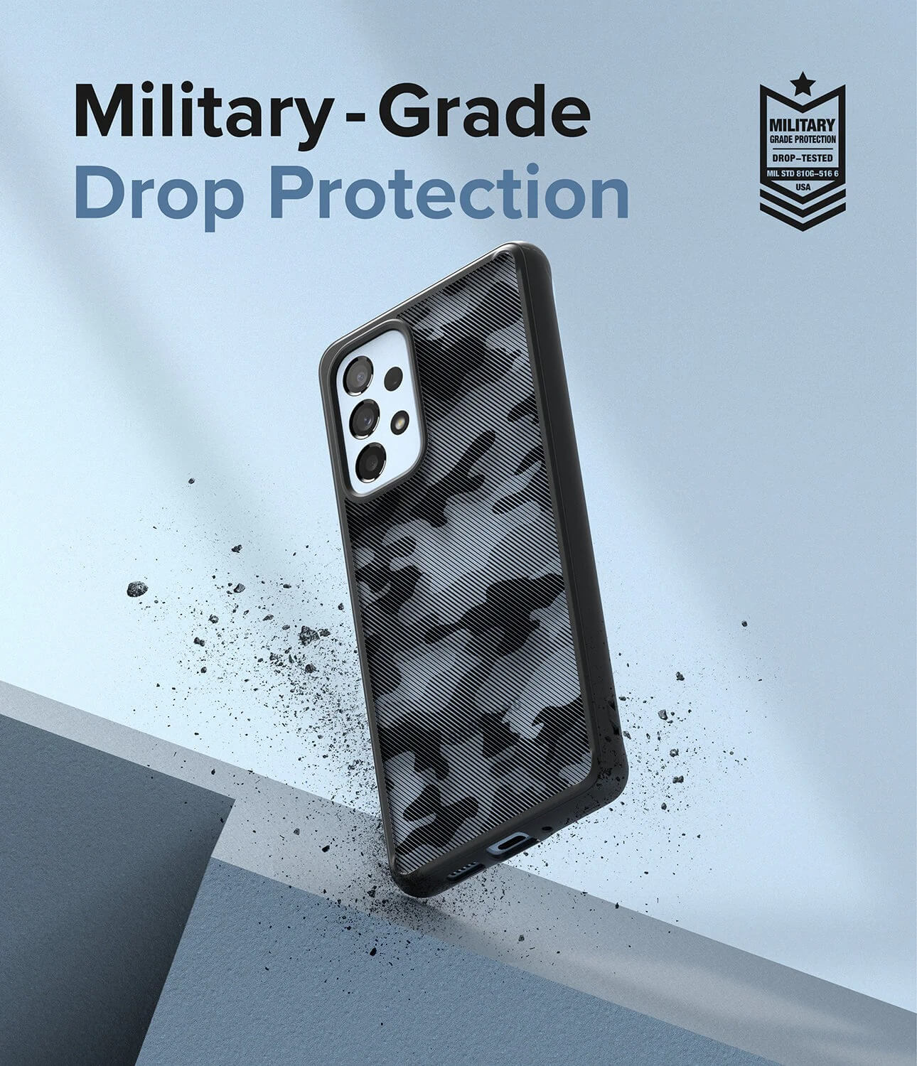 Estuche para Galaxy A53 5G - Ringke Fusion Matte Camo Black