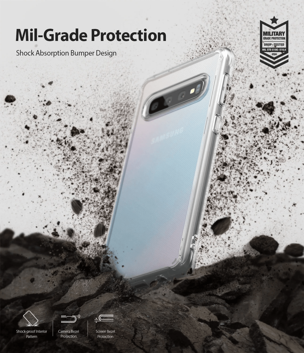 Estuche para Galaxy S10 Plus - Ringke Fusion - Clear