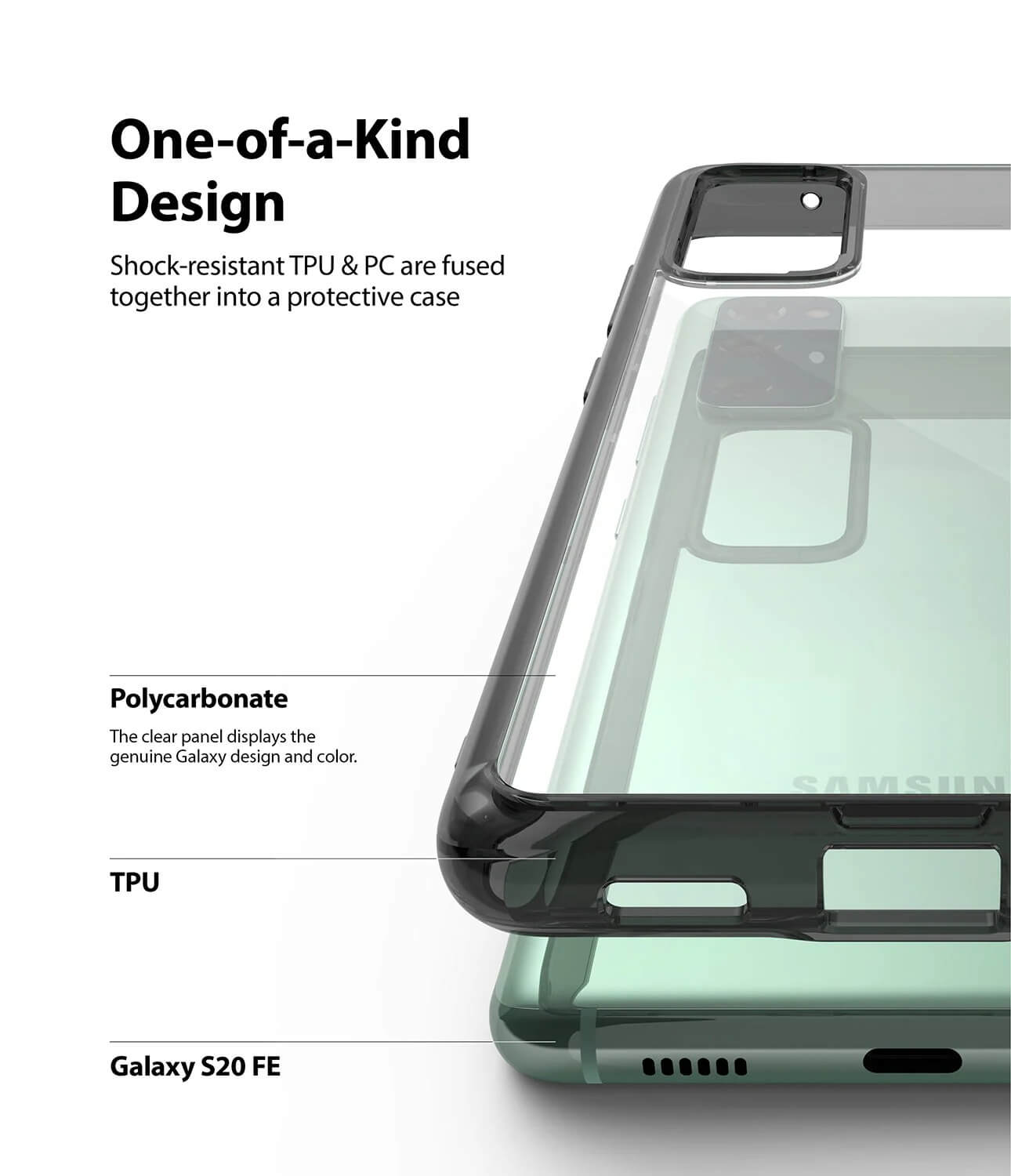 Estuches para Galaxy S20 FE - Ringke Fusion / Onyx