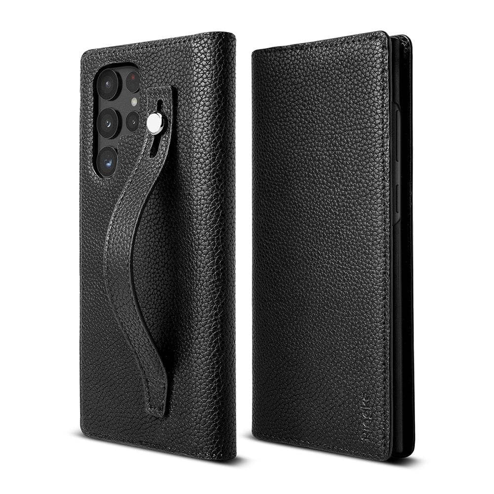 Estuche Galaxy S22 Ultra - Ringke Folio Signature EZ Strap Black