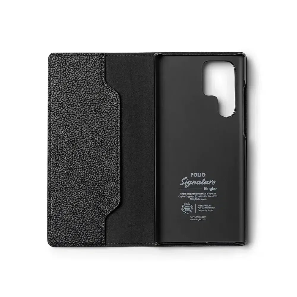 Estuche Galaxy S22 Ultra - Ringke Folio Signature EZ Strap Black