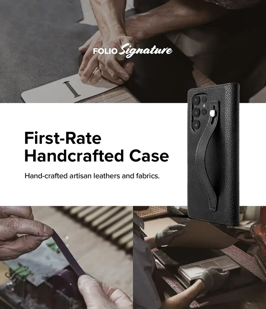 Estuche Galaxy S22 Ultra - Ringke Folio Signature EZ Strap Black