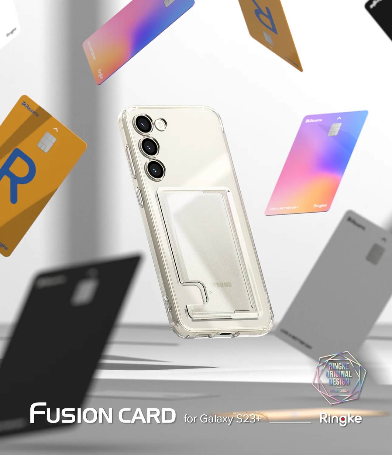 Estuche para Galaxy S23 Plus - Ringke Fusion Card Clear