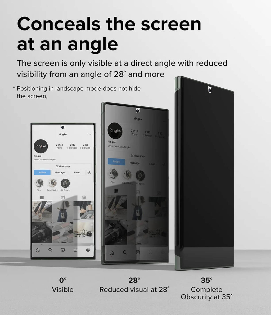 Protector de Pantalla para Galaxy S23 Ultra - Ringke Privacy Dual Easy Wing