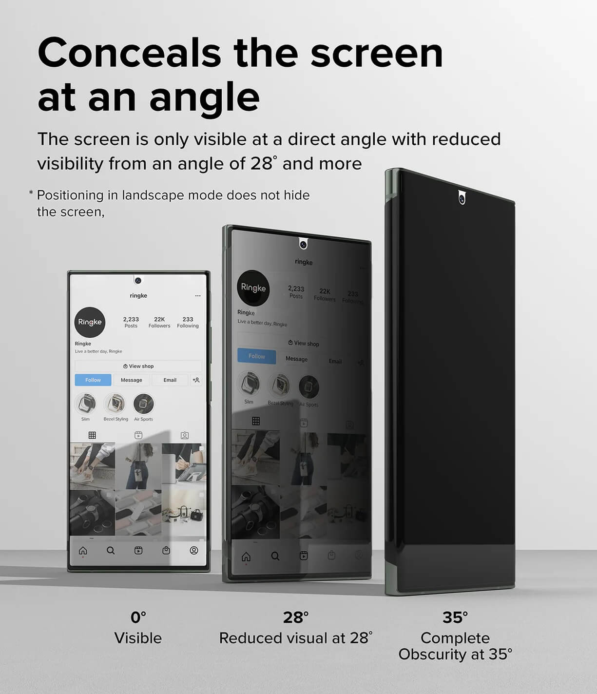 Protector de Pantalla para Galaxy S23 Ultra - Ringke Privacy Dual Easy Wing