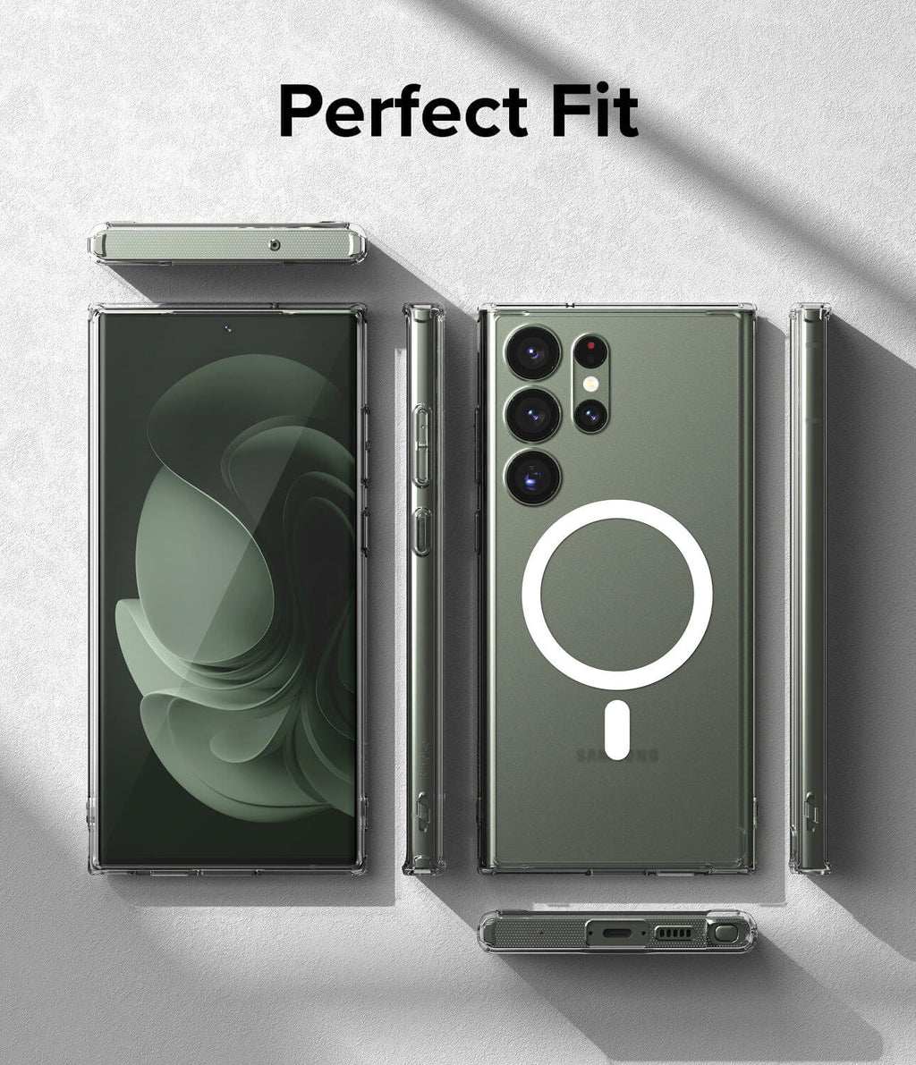Estuche para Galaxy S23 Ultra - Ringke Fusion Magnetic Matte Clear