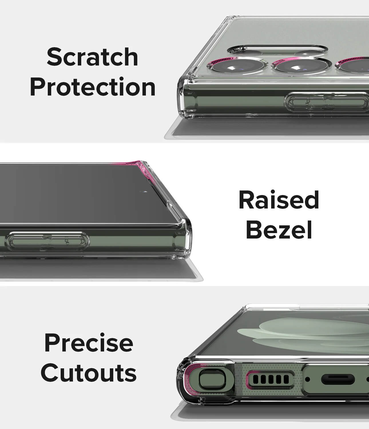 Estuche para Galaxy S23 Ultra - Ringke Fusion Magnetic Matte Clear