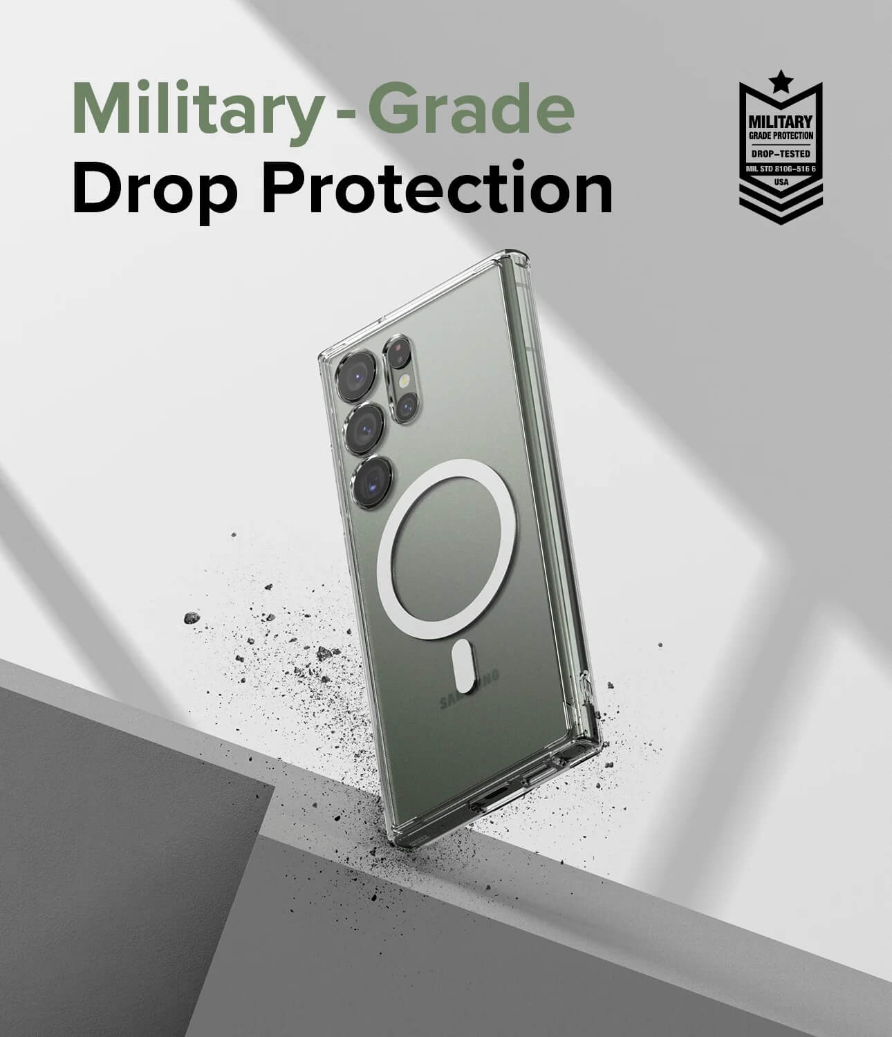 Estuche para Galaxy S23 Ultra - Ringke Fusion Magnetic Matte Clear