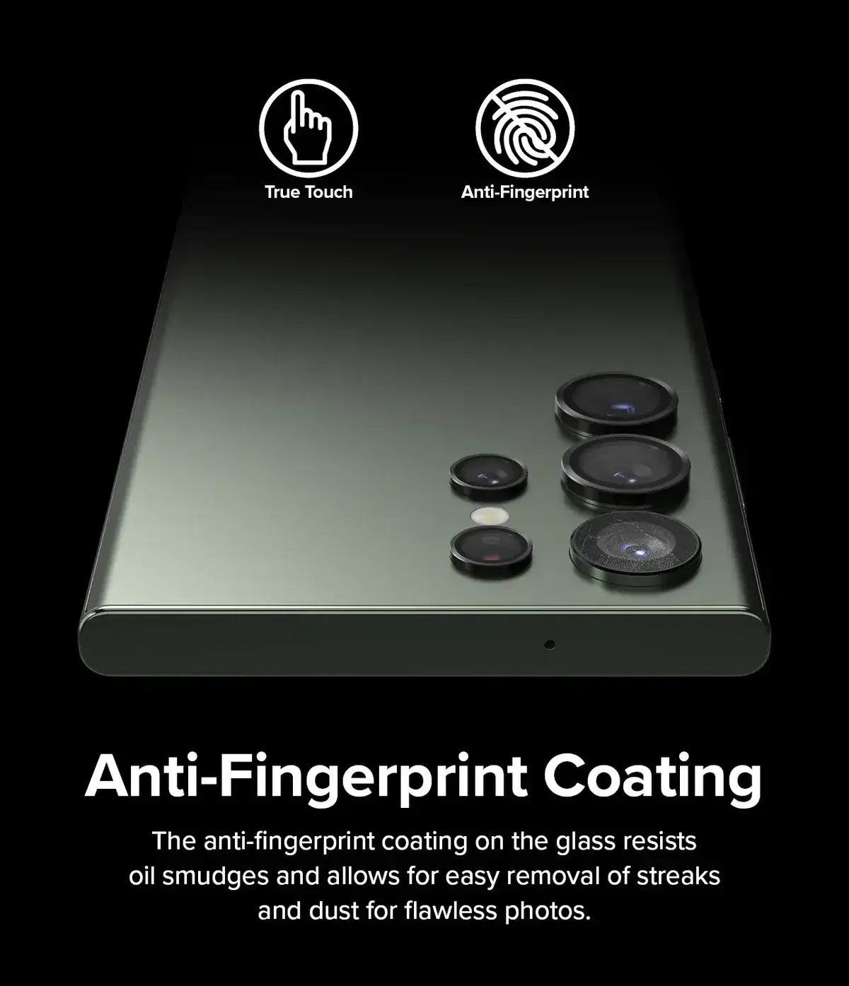 Protector de Cámara para Galaxy S23 Ultra - Ringke Lens Frame Glass Black