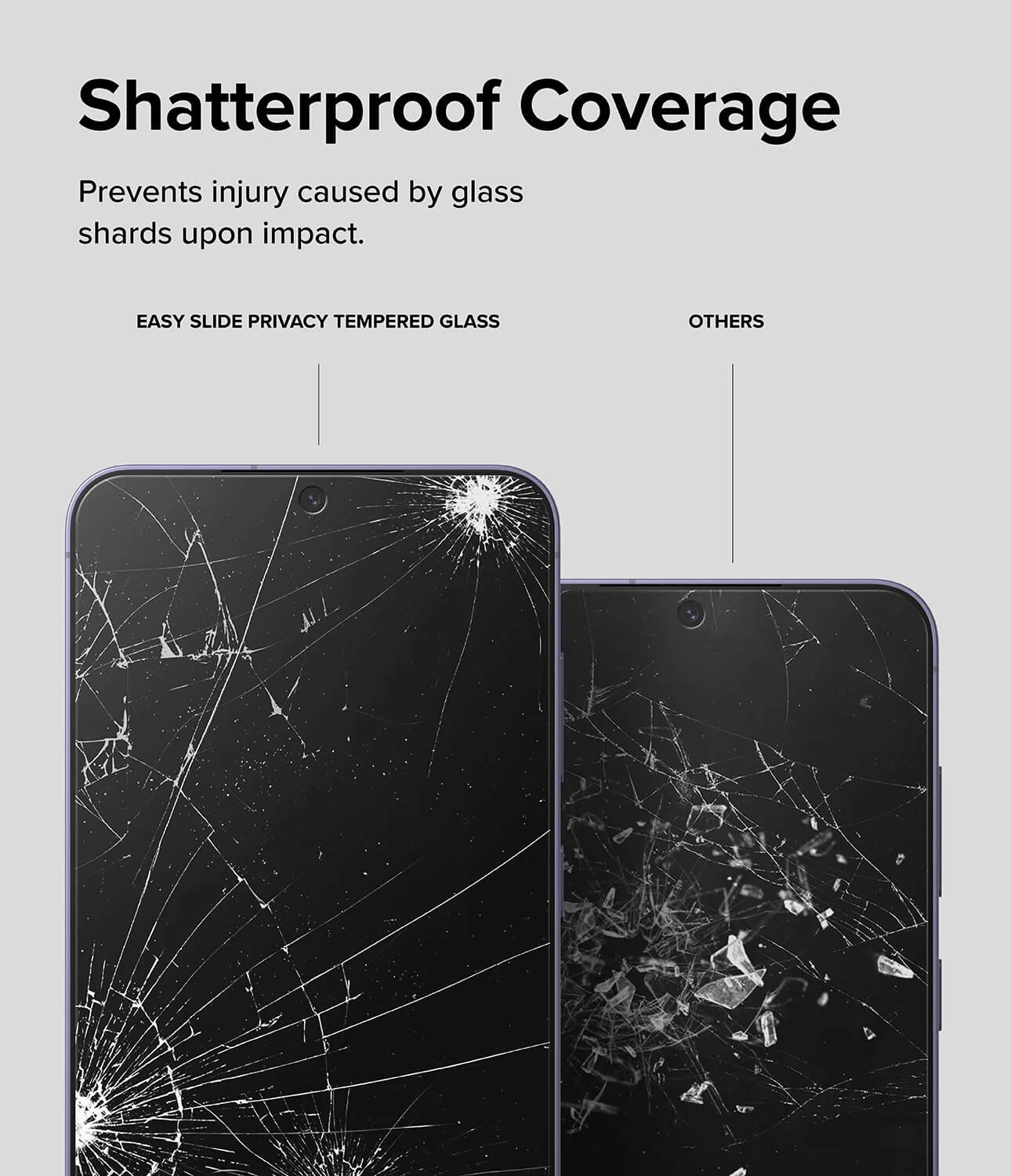 Protector de Pantalla para Galaxy S24 - Ringke Easy Slide Privacy Tempered Glass (Pack de 2)