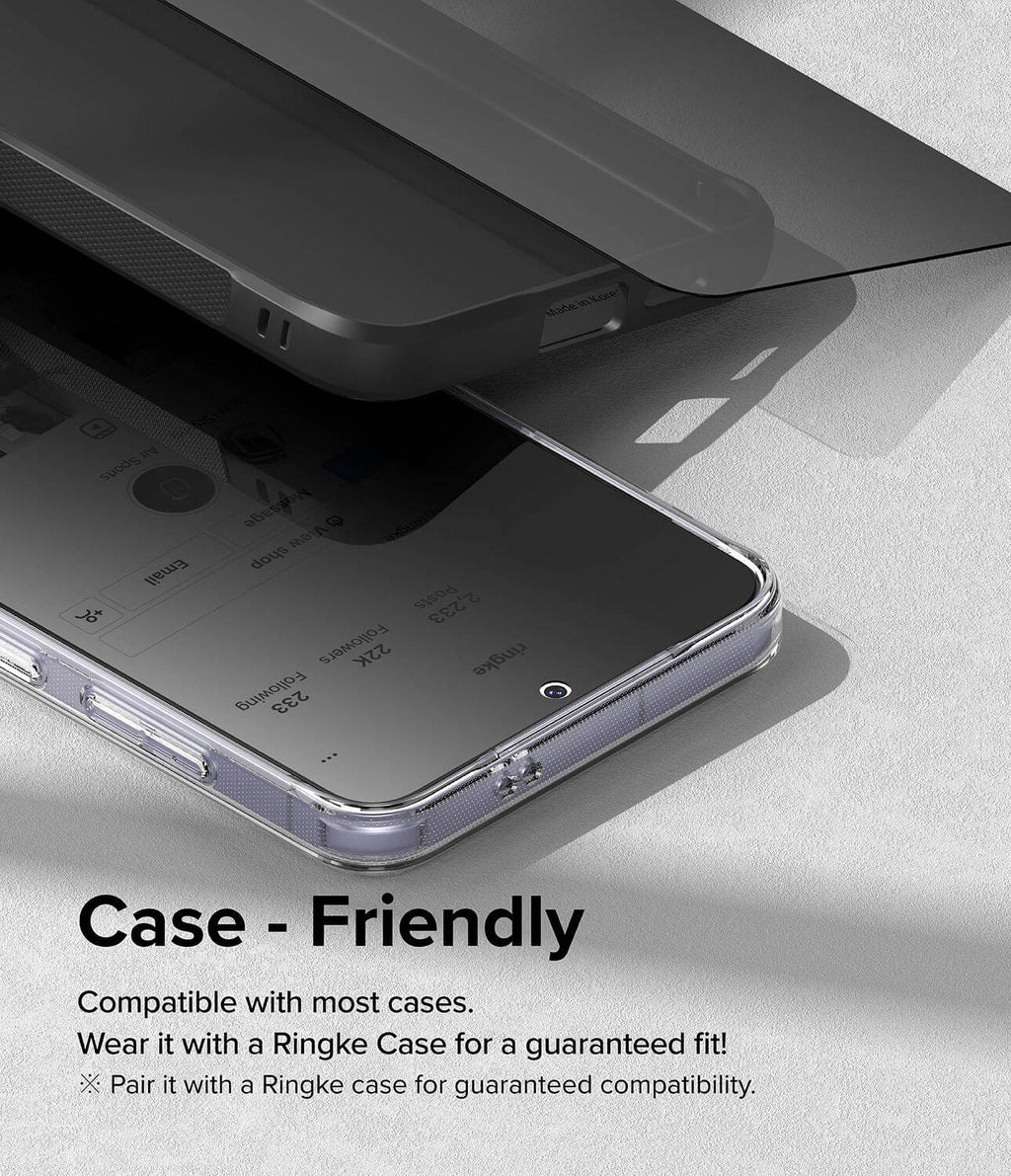 Protector de Pantalla para Galaxy S24 - Ringke Easy Slide Privacy Tempered Glass (Pack de 2)