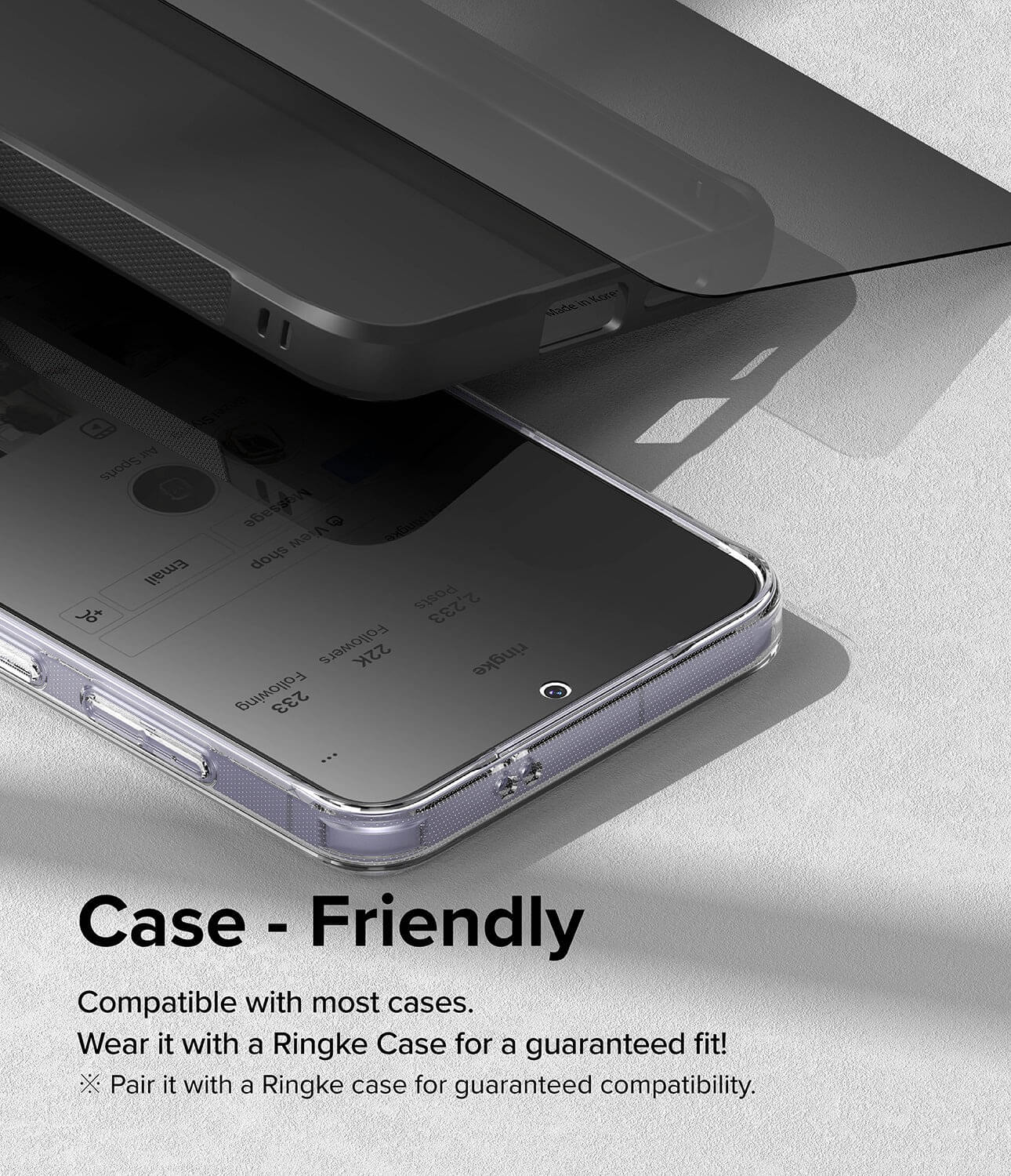 Protector de Pantalla para Galaxy S24 - Ringke Easy Slide Privacy Tempered Glass (Pack de 2)