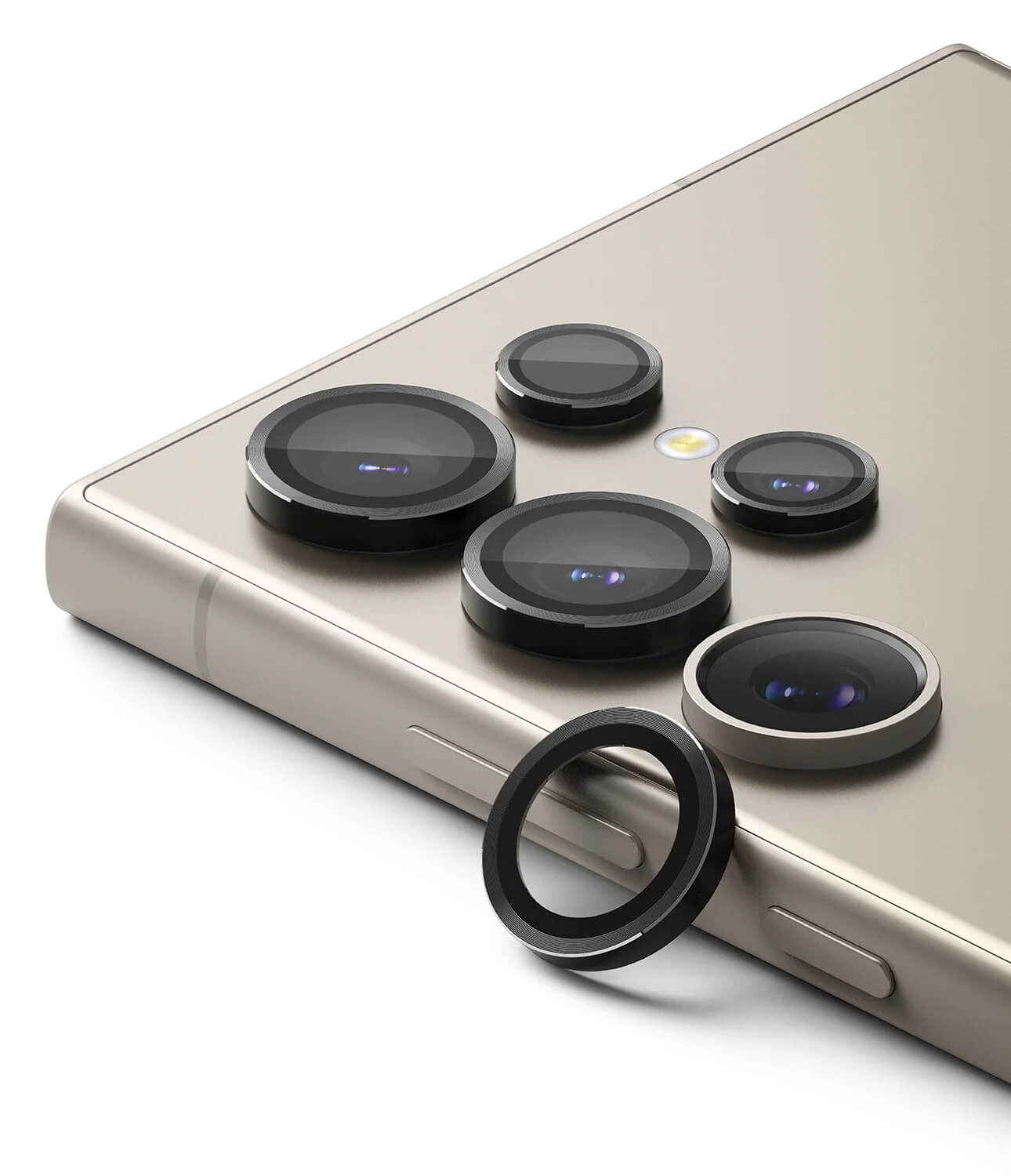 Protector de Pantalla para Galaxy S24 Ultra - Ringke Camera Lens Frame Glass Black