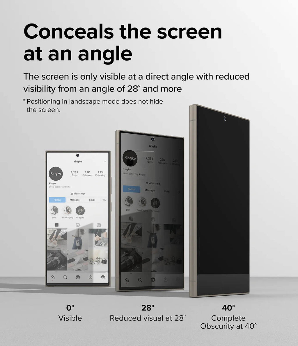 Protector de Pantalla para Galaxy S24 Ultra - Ringke Easy Slide Privacy Glass (Pack de 2)