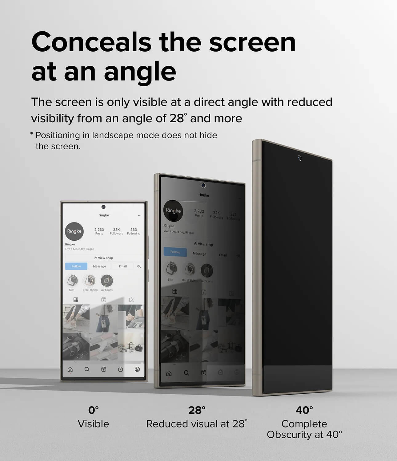 Protector de Pantalla para Galaxy S24 Ultra - Ringke Easy Slide Privacy Glass (Pack de 2)