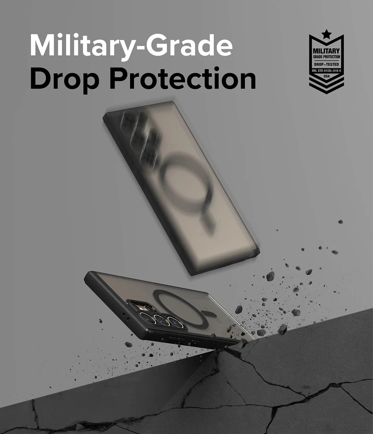 Estuche para Galaxy S24 Ultra - Ringke Fusion Bold Magnetic Matte Black
