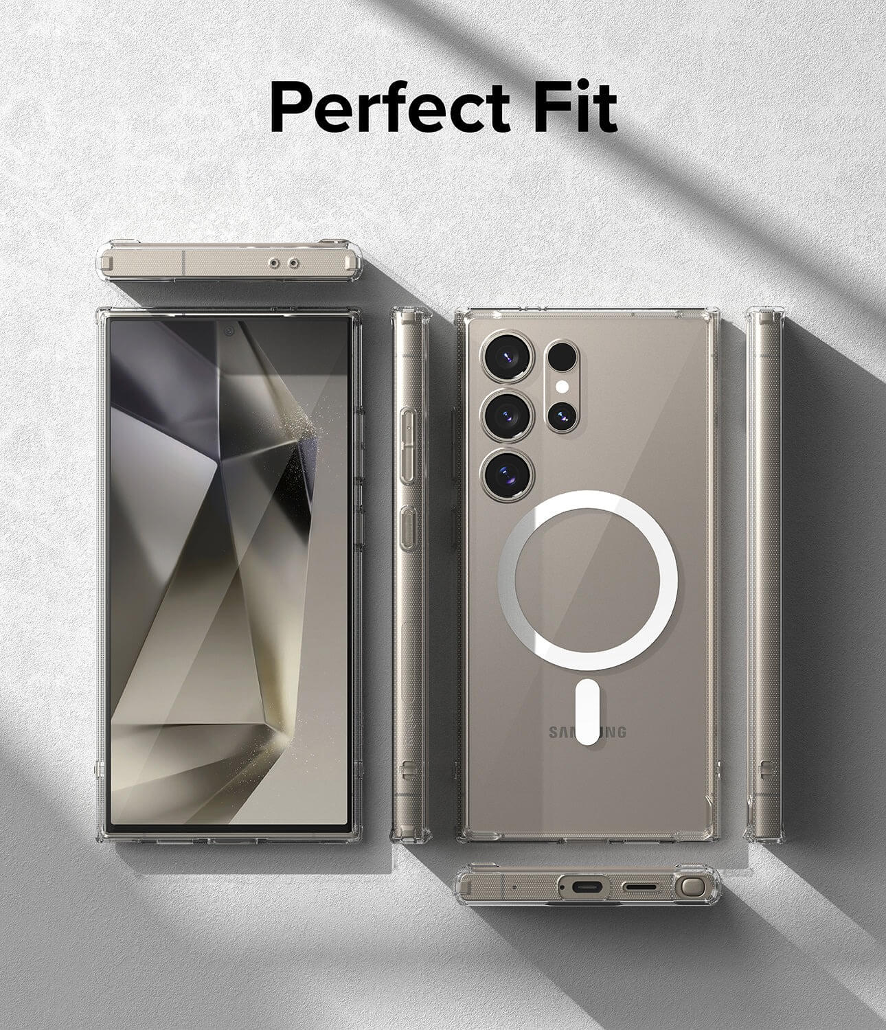 Estuche para Galaxy S24 Ultra - Ringke Fusion Magnetic Clear