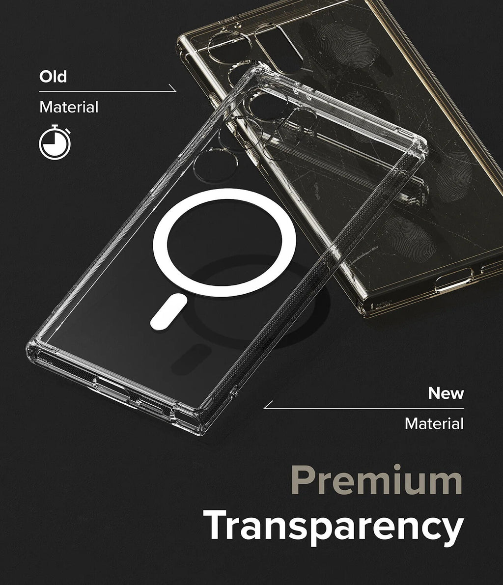 Estuche para Galaxy S24 Ultra - Ringke Fusion Magnetic Clear