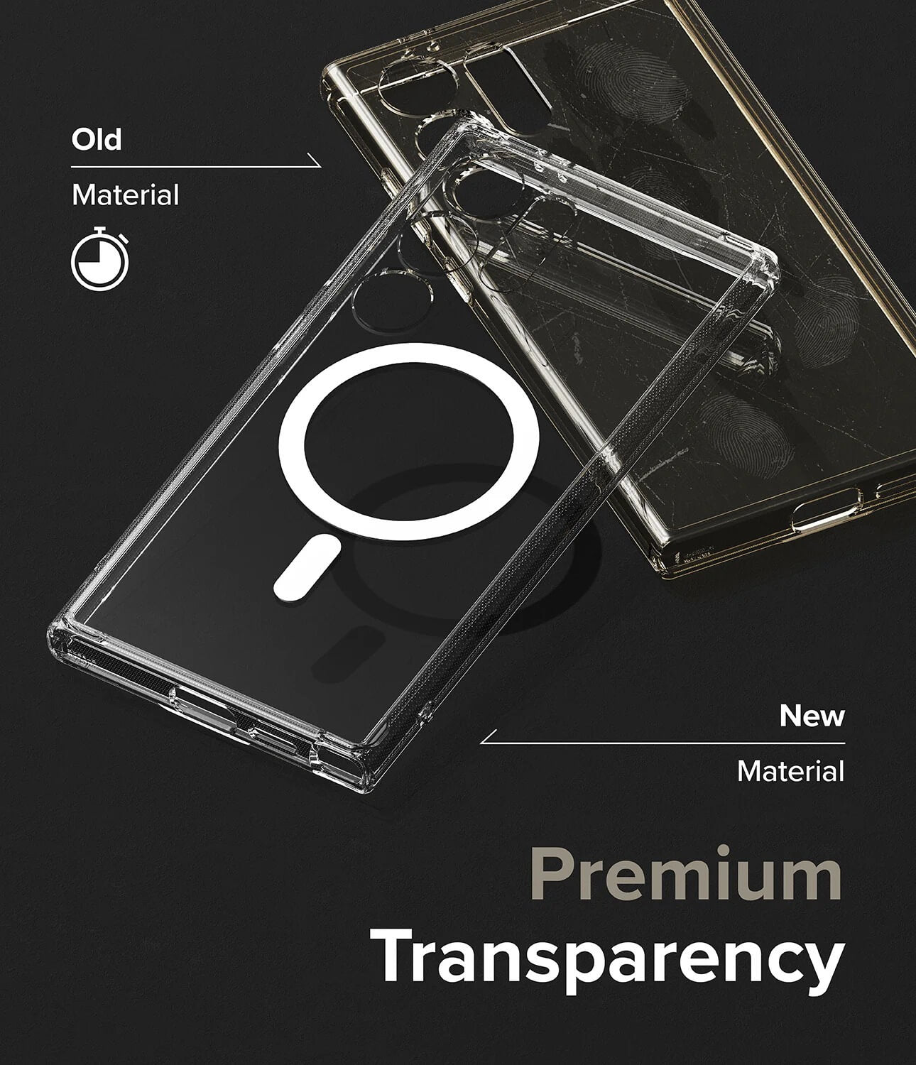 Estuche para Galaxy S24 Ultra - Ringke Fusion Magnetic Clear
