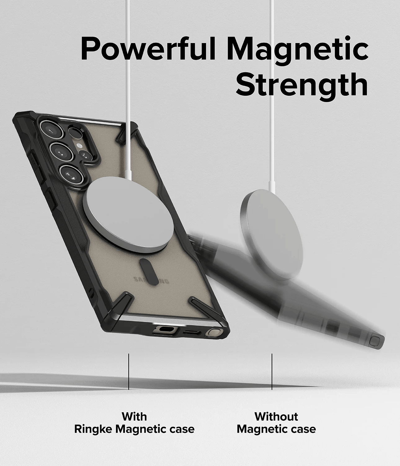 Estuche para Galaxy S24 Ultra - Ringke Fusion-X Magnetic - Matte Black