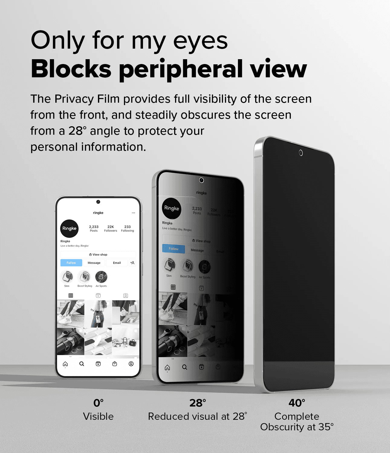 Protector de Pantalla para Galaxy S25 - Ringke Easy Slide Privacy Tempered Glass (Pack de 2)