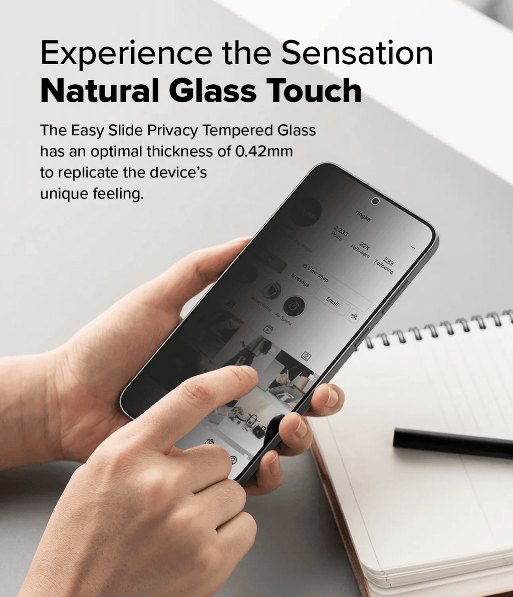Protector de Pantalla para Galaxy S25 - Ringke Easy Slide Privacy Tempered Glass (Pack de 2)