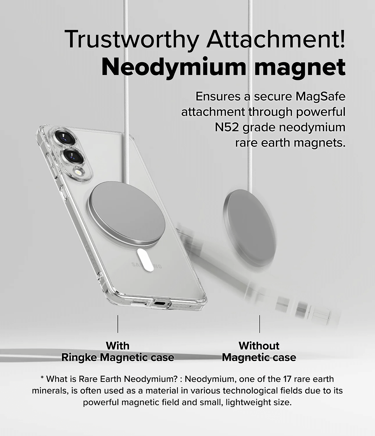 Estuche para Galaxy S25 Edge - Ringke Fusion Magnetic Transparente