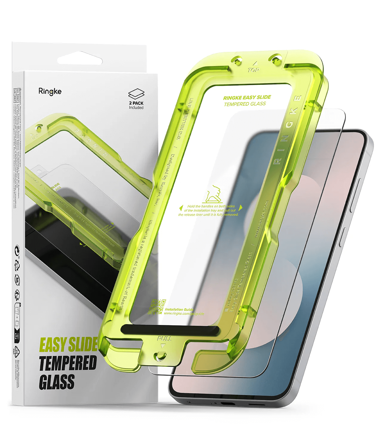 Protector de Pantalla para Galaxy S25 FE - Ringke Easy Slide Tempered Glass (Pack de 2)