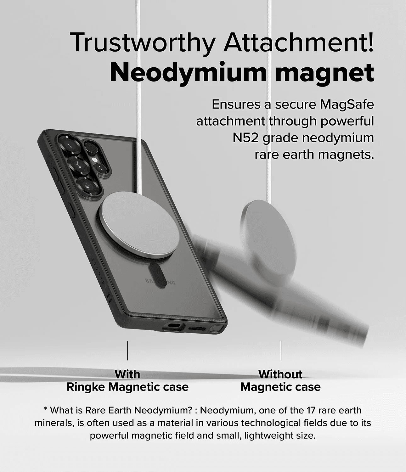 Estuche para Galaxy S25 Ultra - Ringke Fusion Bold Magnetic - Black