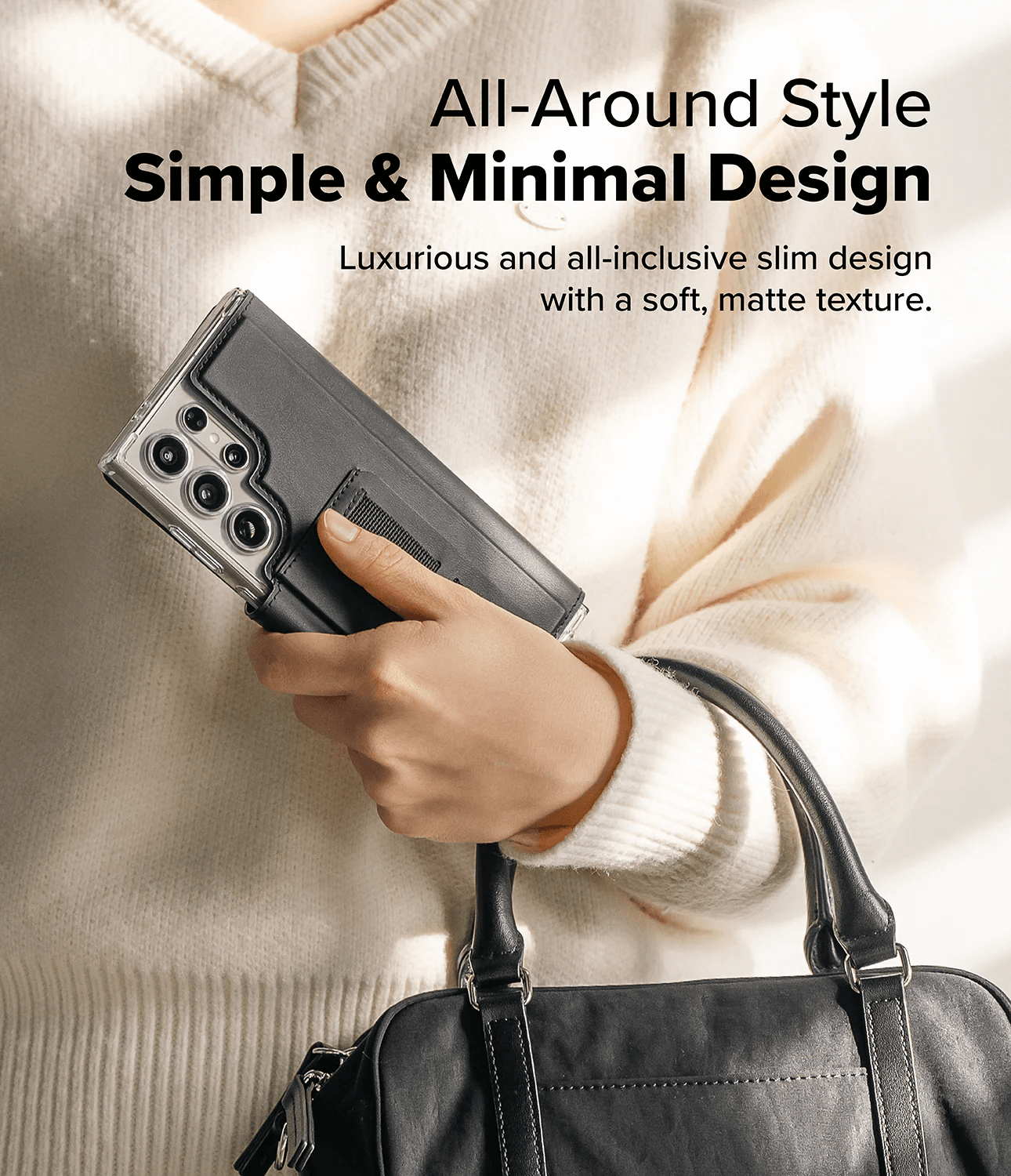 Estuche para Galaxy S25 Ultra / S24 Ultra / S23 Ultra - Ringke Folio Grip Wallet Magnetic