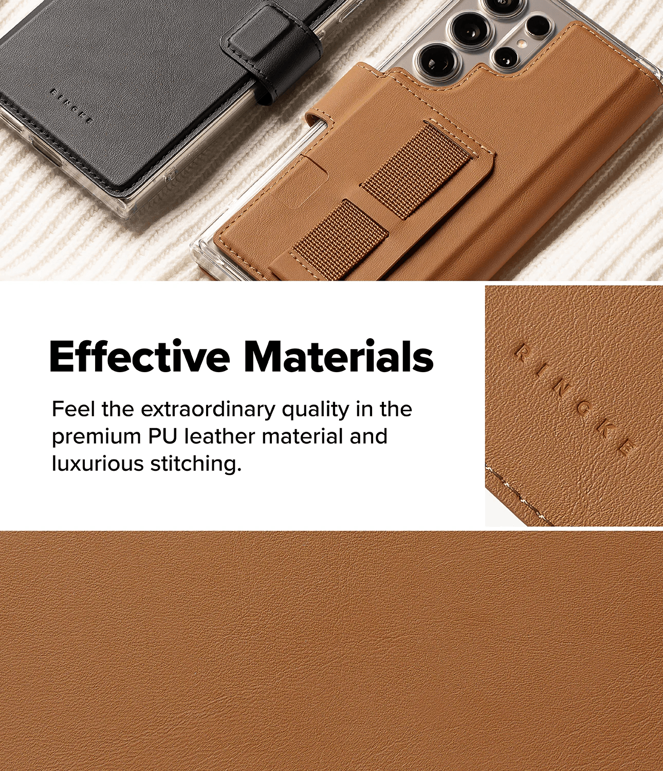 Estuche para Galaxy S25 Ultra / S24 Ultra / S23 Ultra - Ringke Folio Grip Wallet Magnetic