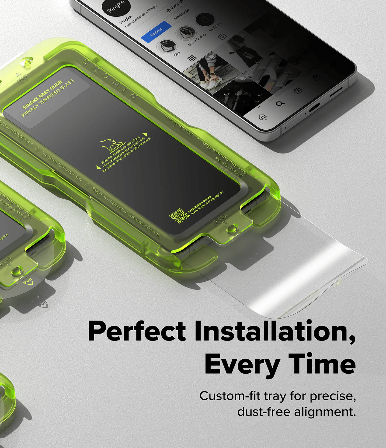 Vidrio Templado para Galaxy S26 - Ringke Easy Slide - Privacy Glass
