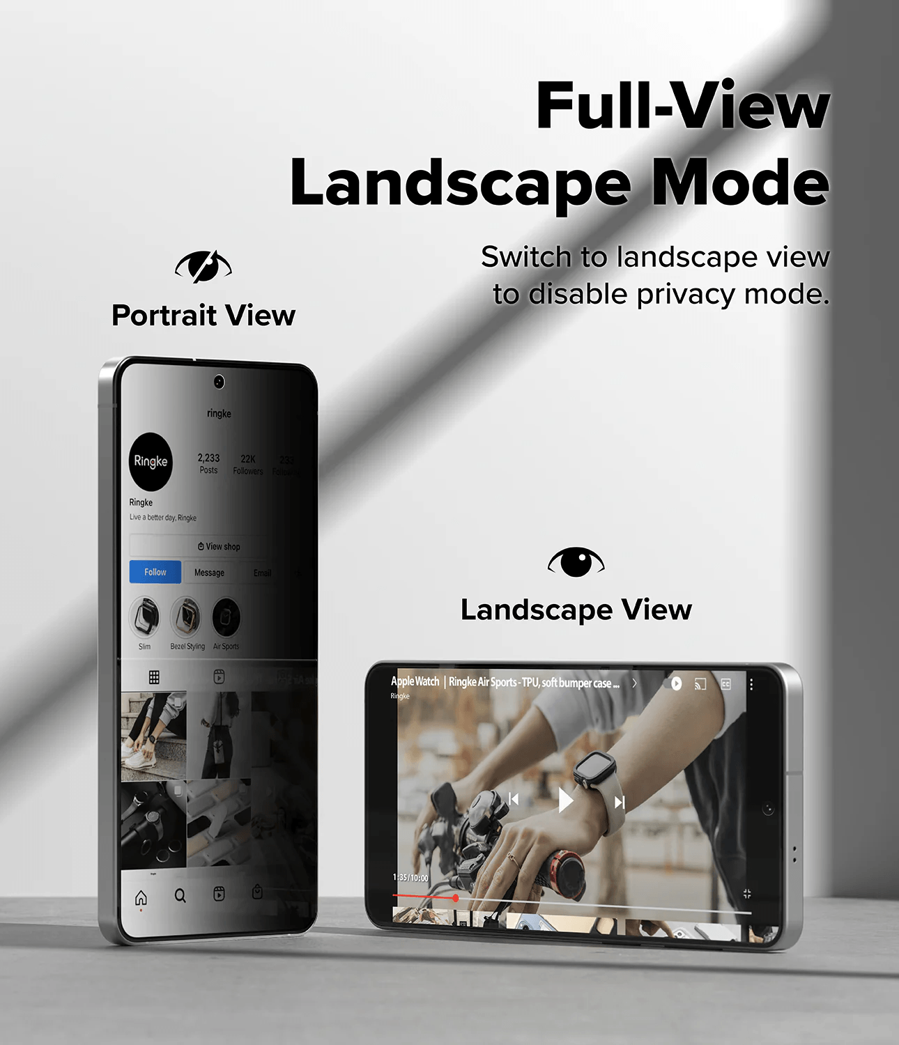 Vidrio Templado para Galaxy S26 - Ringke Easy Slide - Privacy Glass