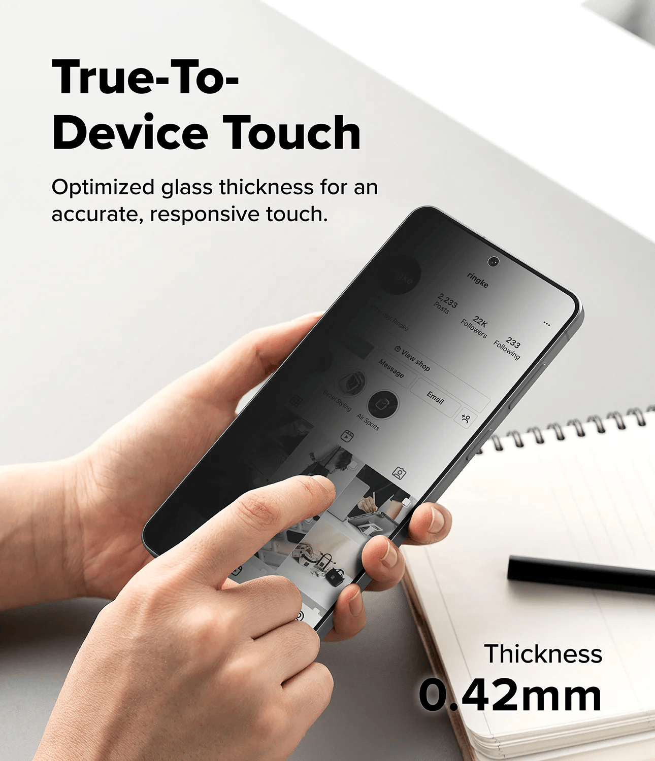 Vidrio Templado para Galaxy S26 - Ringke Easy Slide - Privacy Glass