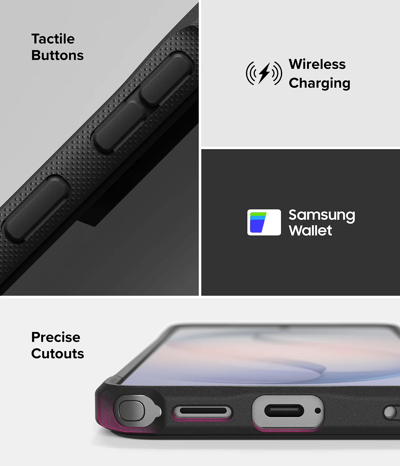 Estuche para Galaxy S26 Ultra - Ringke Fusion Bold - Black
