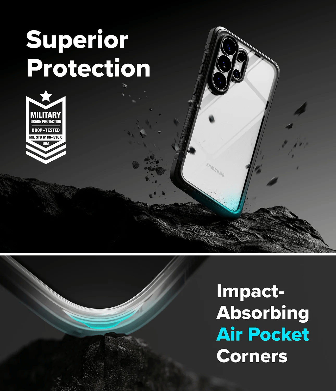 Estuche para Galaxy S26 Ultra - Ringke Fusion Bold - Black