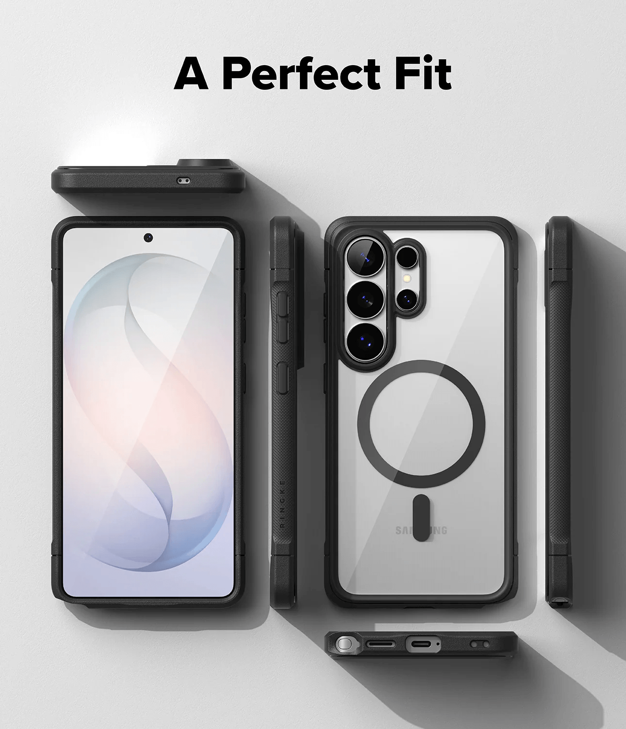 Estuche para Galaxy S26 Ultra - Ringke Fusion Bold Magnetic - Black