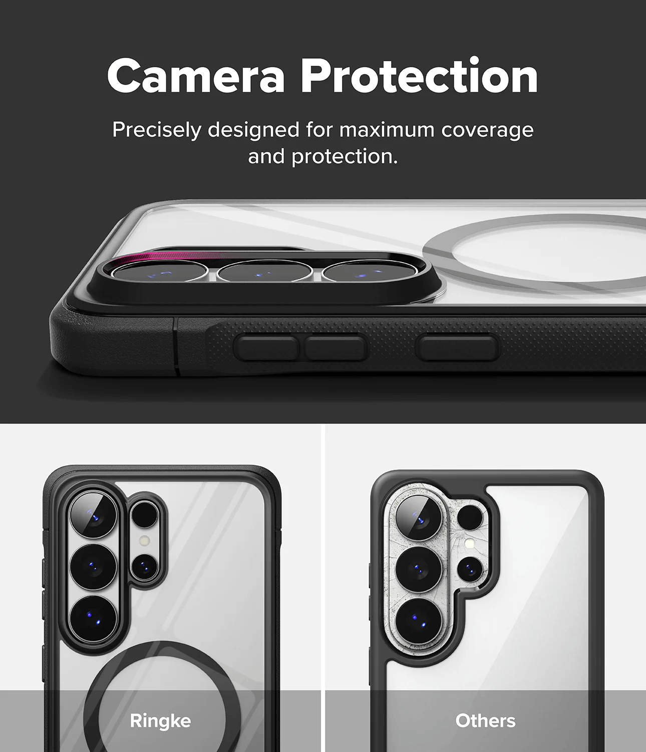 Estuche para Galaxy S26 Ultra - Ringke Fusion Bold Magnetic - Black
