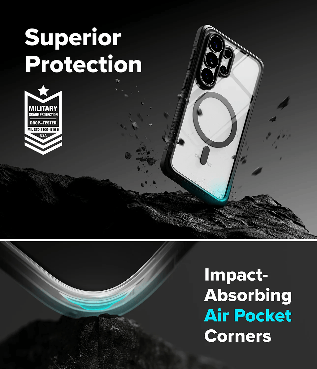 Estuche para Galaxy S26 Ultra - Ringke Fusion Bold Magnetic - Black