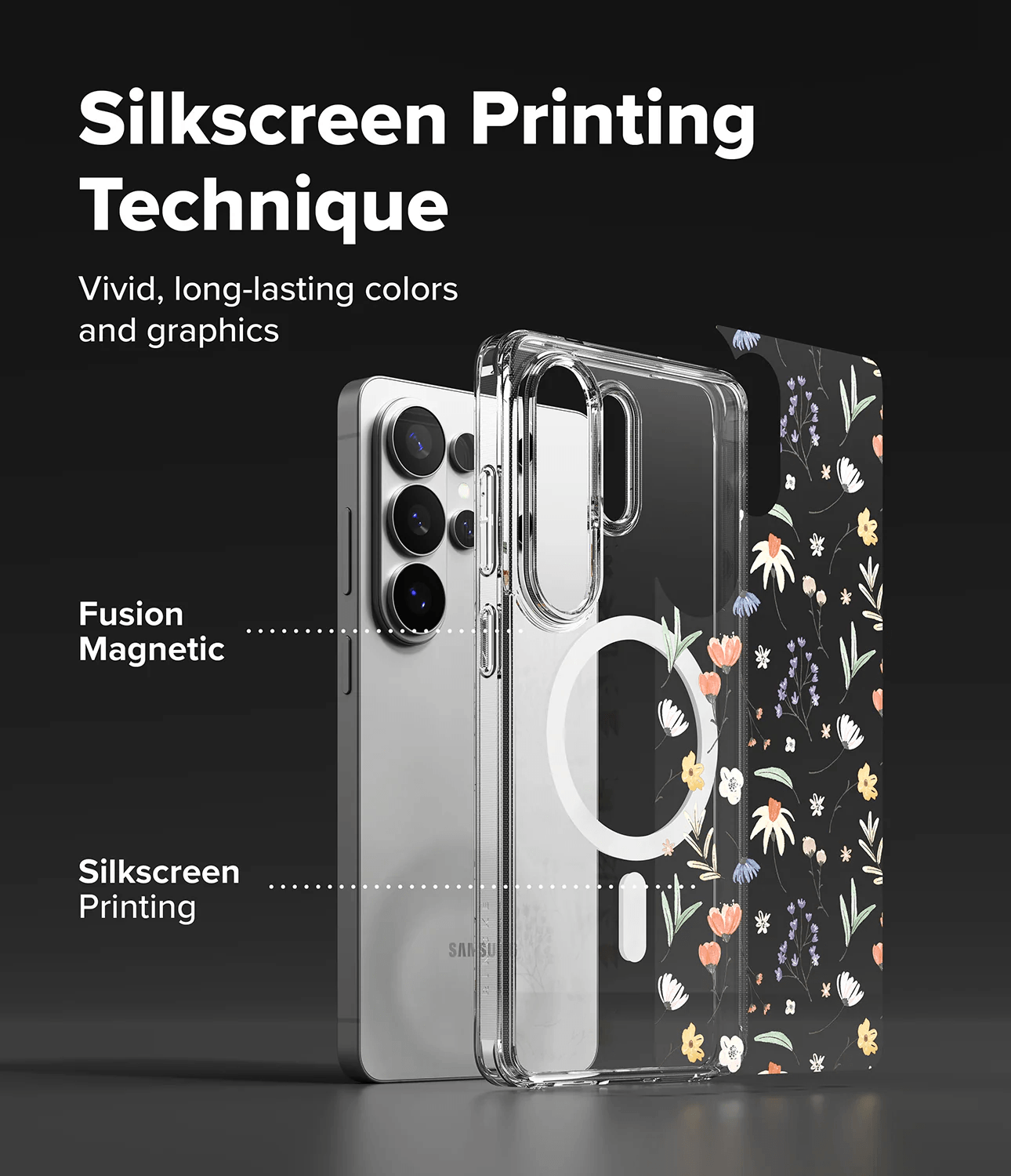 Estuche para Galaxy S26 Ultra - Ringke Fusion Design Magnetic - Dry Flowers