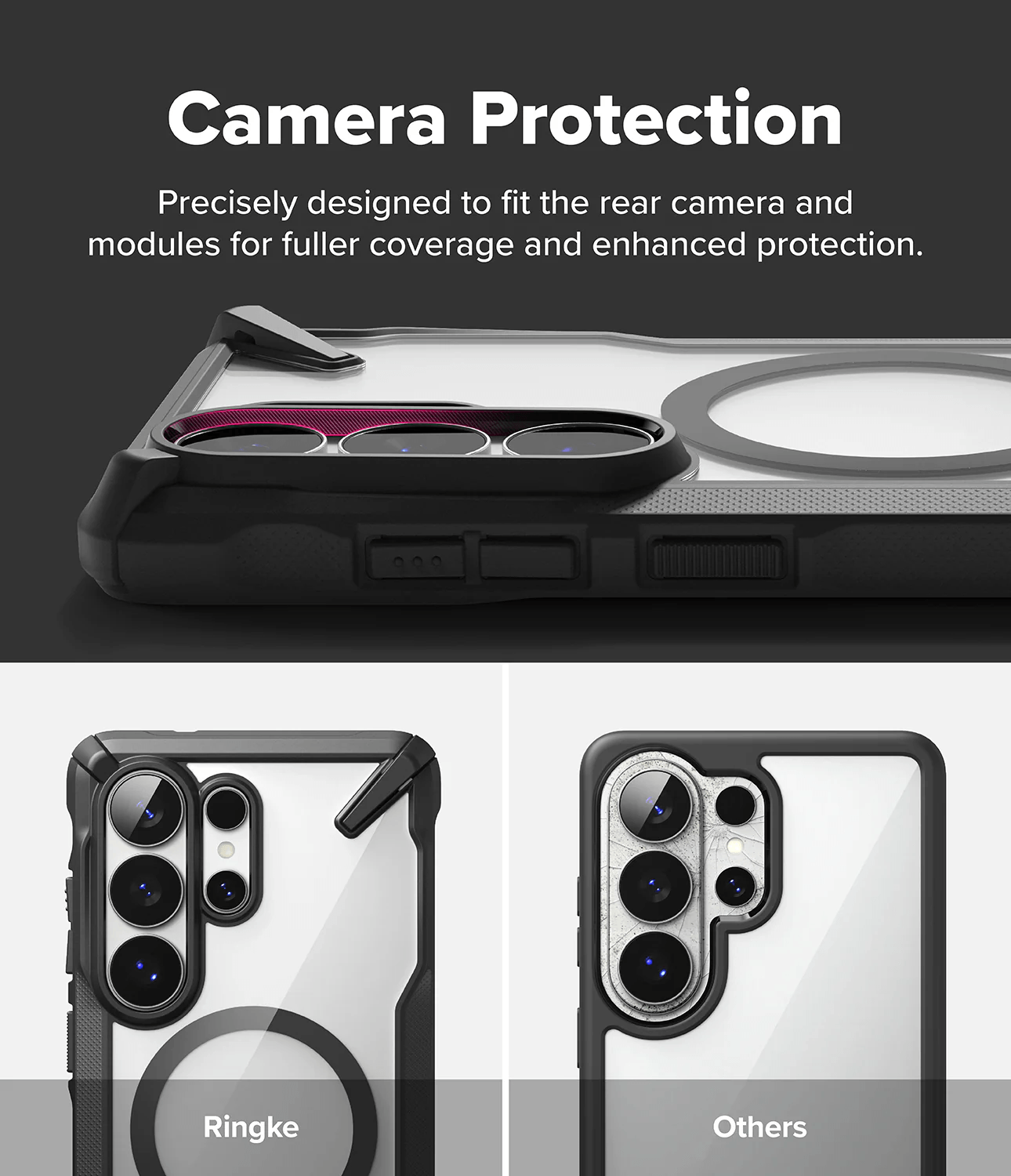 Estuche para Galaxy S26 Ultra - Ringke Fusion-X Magnetic - Black