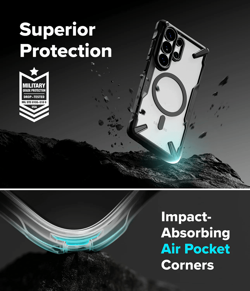 Estuche para Galaxy S26 Ultra - Ringke Fusion-X Magnetic - Black
