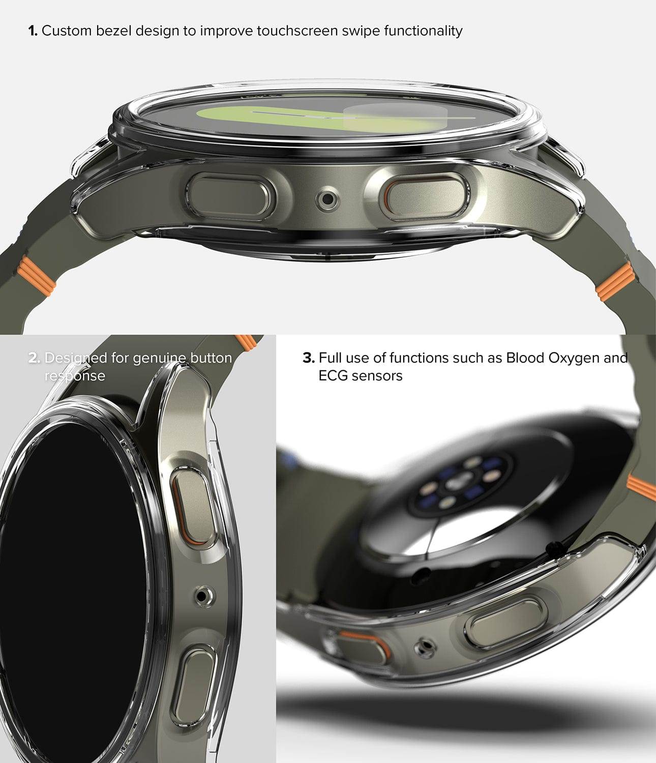 Estuche para Galaxy Watch - Ringke Slim + Glass Combo
