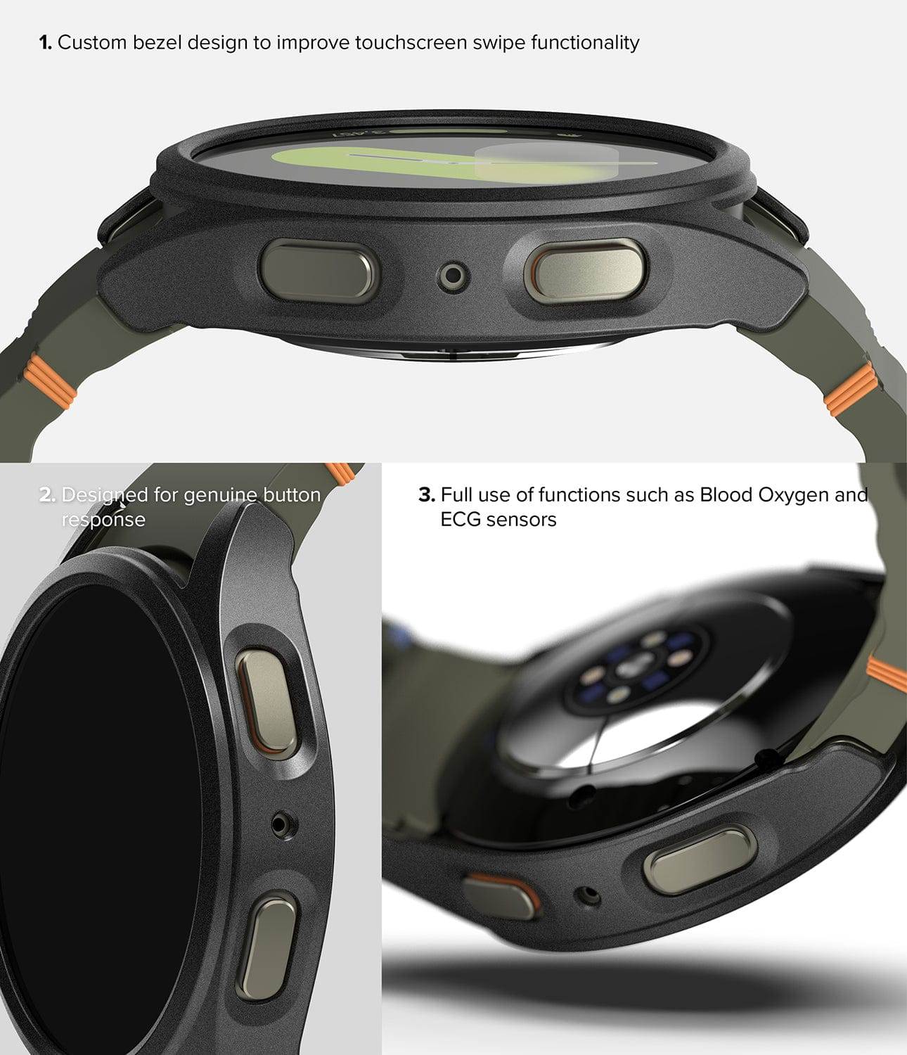 Estuche para Galaxy Watch - Ringke Slim + Glass Combo