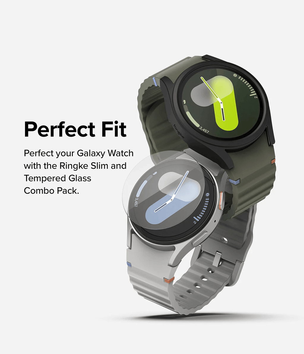 Estuche para Galaxy Watch - Ringke Slim Glass Combo - Matte Black
