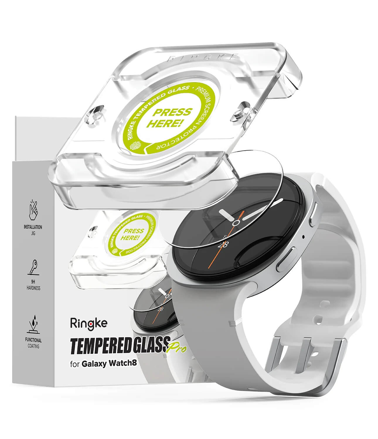Protector de Pantalla para Galaxy Watch 8 40mm - Ringke Easy Slide Tempered Glass