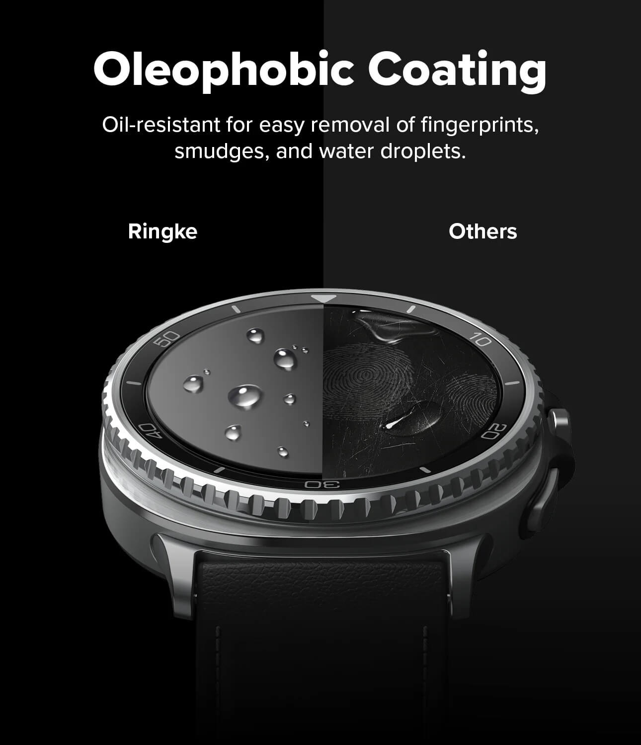 Protector de Pantalla para Galaxy Watch 8 Classic 46mm - Ringke Easy Slide Tempered Glass