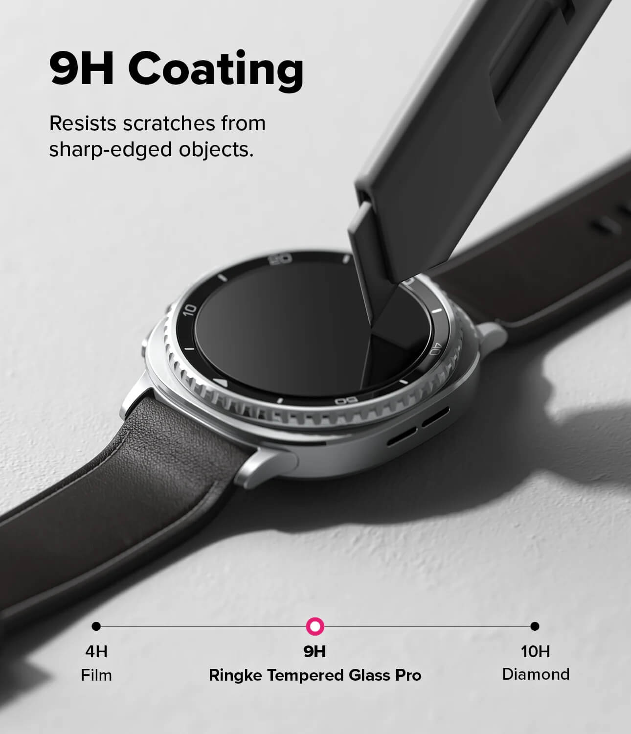 Protector de Pantalla para Galaxy Watch 8 Classic 46mm - Ringke Easy Slide Tempered Glass