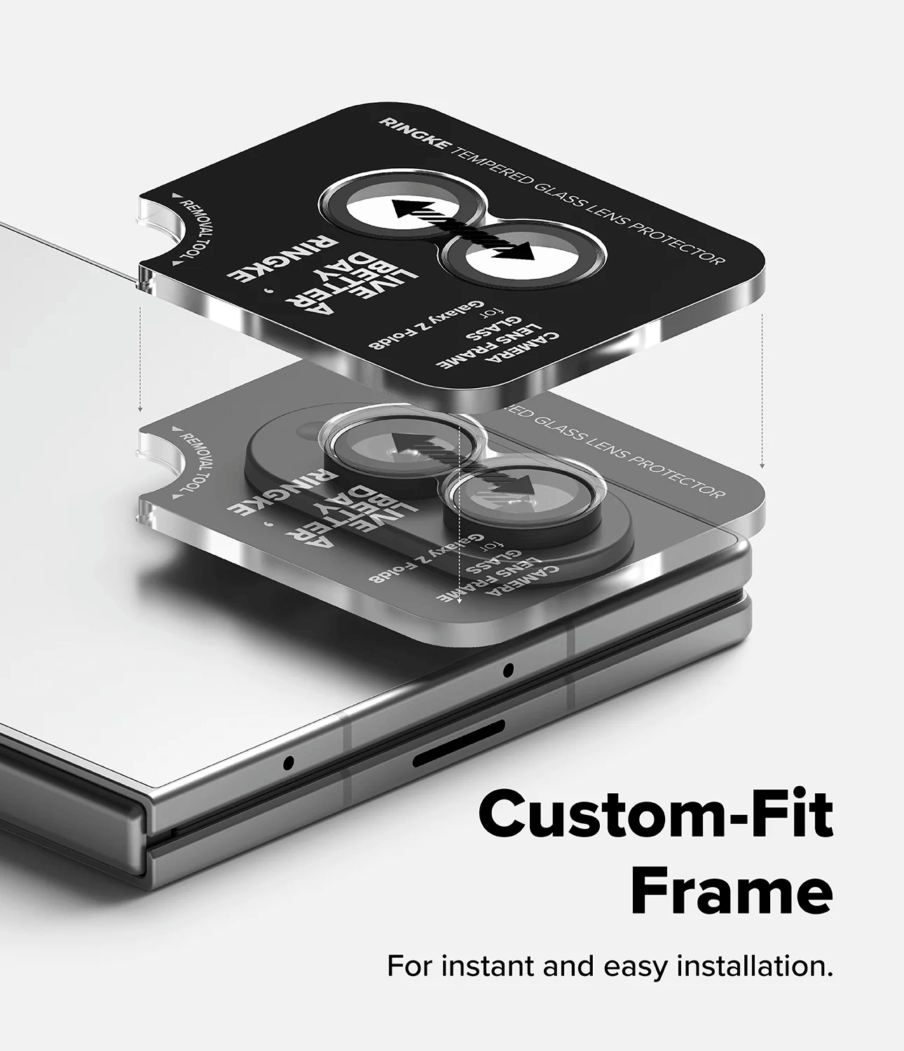 Protector de Cámara para Galaxy Z Fold 8 - Ringke Camera Lens Frame Glass (Pack de 2)