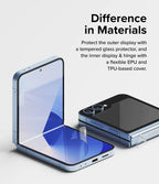 Combo Protector para Galaxy Z Flip7 FE / 6 - Ringke 3-in-1 Protector Dual Easy Film 2P + Cover Display 2P + Hinge Dual Easy 2P
